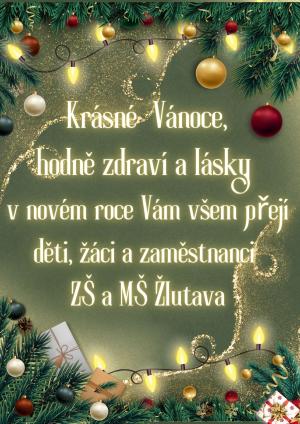 přání k Vánocům